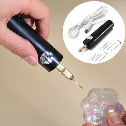 Mini Handheld USB Electric Drill – DIY Engraving Tool for Epoxy Resin, Jewelry Making & Wood Craft Precision Work
