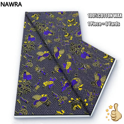 100% Cotton African Wax Print Fabric - High Quality Original Real Wax Ankara Batik Pagne Nigeria Style Sewing Fabric