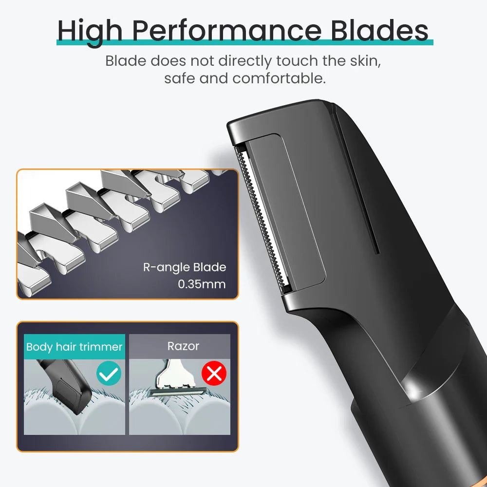 Kensen S16 3-in-1 Men’s Body Hair Shaver & Beard Trimmer Waterproof Electric Clipper
