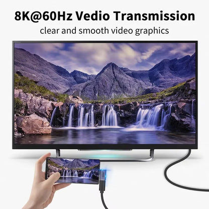 USB4.0 40Gbps 90° Type-C Adapter – 100W Fast Charging & Data Converter for MacBook 8K60Hz