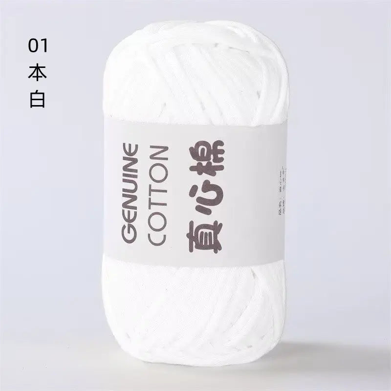 50g Genuine Cotton Yarn - Easy-to-Use Crochet Yarn for Beginners, Hand Knitting & DIY Projects (Scarves, Blankets, Hats, Clothes)