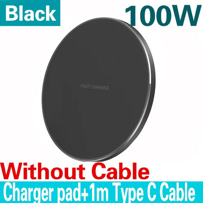 200W Fast Wireless Charger Pad — Induction Charging for iPhone 16/15/14/13/XS Max/Mini/X/XR & Samsung Xiaomi Huawei