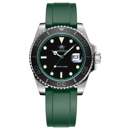 ADDIESDIVE 41mm Men’s Quartz Dive Watch – Rotatable Bezel, Stainless Steel, Luminous BGW9, Rubber Strap, 200m Water Resistant