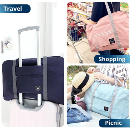 2-Pack Foldable Travel Duffel Bags – Airlines Carry-On, Weekender & Gym Tote for Men and Women