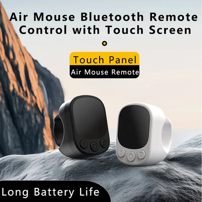 Mouse Ring Remote Control with Touchpad – Smart Automatic Screen Clicker & Scrolling Ring Device for Continuous Clicking & Control