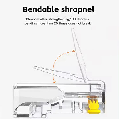 50PCS Cat6 RJ45 Connectors – Unshielded Network Cable Crystal Heads for Ethernet Cable Assembly