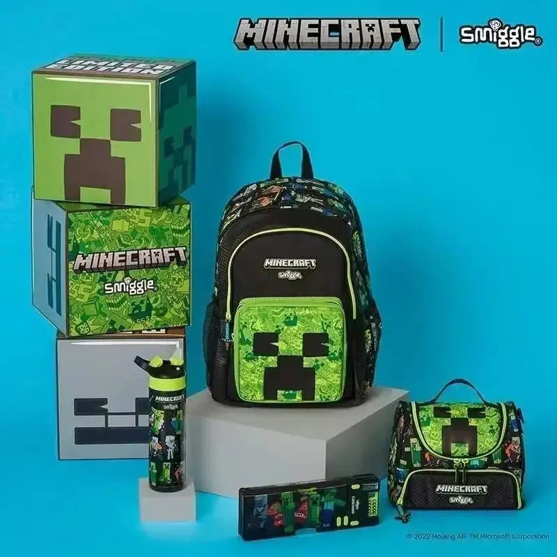 Genuine Smiggle Kids Backpack Set — School Bag, Pen Case & Lunch Bag for Students