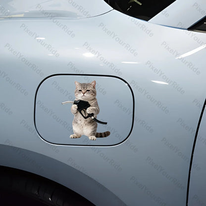 Tearful Emo Cat Car Sticker – Funny Waterproof Vinyl Decal for Cars, Motorcycles, Fuel Tank Caps & Windows