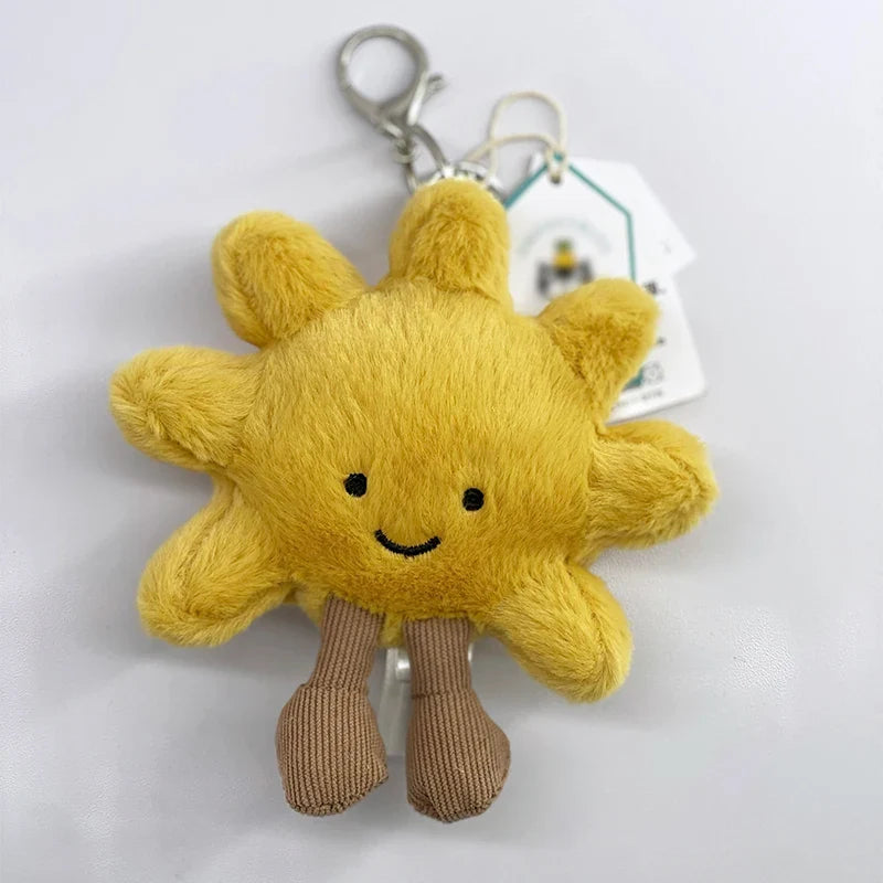 Cute Golf Ball Plush Keychain - Grape Jellyfish Hippo Elephant Bag Charm Mini Plush Toy Collection