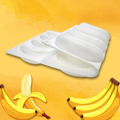 12-Cavity 3D Banana Silicone Mold – Baking Mousse Cake, Chocolate, Ice Cream & Dessert Pastry Mould