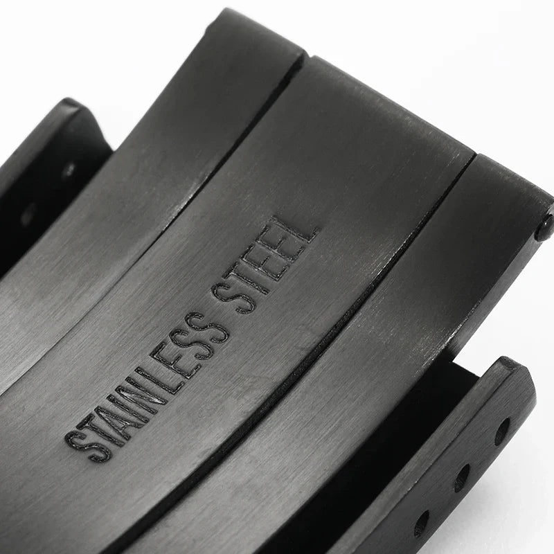 Watchdives Stainless Steel Watch Clasp – 16mm/18mm/20mm/22mm Folding Safety Milled Deployant Replacement Buckle