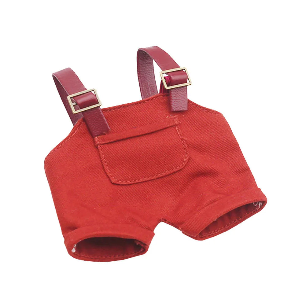 17cm 3rd Gen Labubu Trendy Retro Outfit – Graffiti Strap Pants, Hat & Sitting Party Pendant