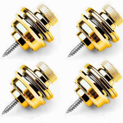 Miwayer Guitar Strap Lock - Heavy Duty Metal Button Security Straplock for Electric, Acoustic, Bass & Ukulele