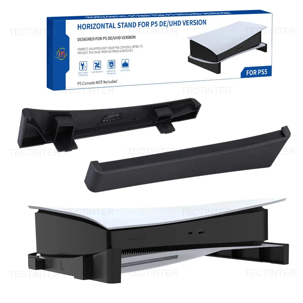 2pcs Cooling Base Bracket Stand for PS5 - Horizontal Dock Mount Holder for Disc and Digital Edition Console, PS5 Gaming Accessories