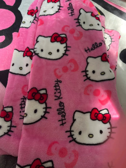 Y2K Hello Kitty Sanrio Pajama Pants – Women’s Anime Cartoon Sleepwear, Cozy Couple Home Trousers