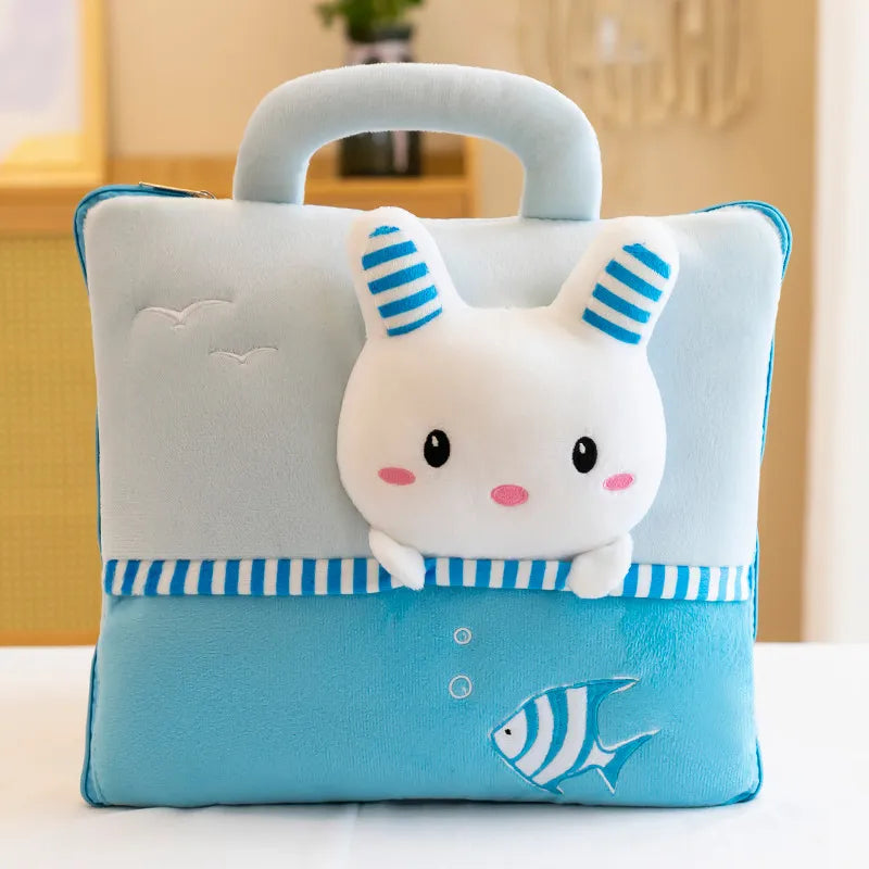 Cute Pillow Quilt - Dual-Use Pillow, Folding Air Conditioning Blanket, Car Interior Cushion Pillow - 3-in-1 Office Nap Cushion Blanket