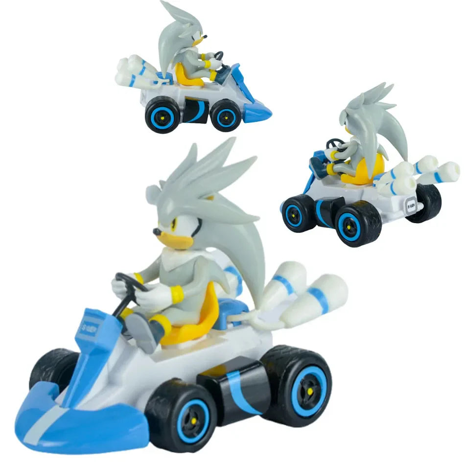 Anime Sonic the Hedgehog Pull Back Car Toy — Cartoon Figure Model, Kids Gift, Party & Home Decoration