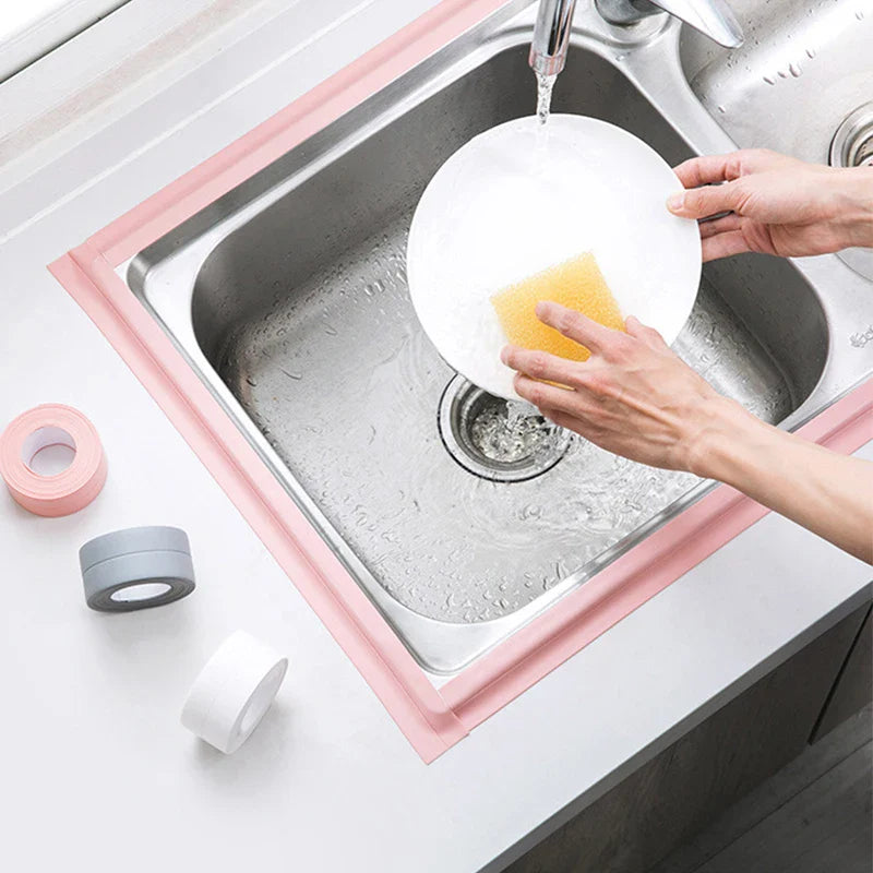 PVC Waterproof Wall Sticker - Self-Adhesive Sealant Tape for Kitchen and Bathroom, Mold-Proof Sink and Stove Crack Tape, Bathtub Corner Protector