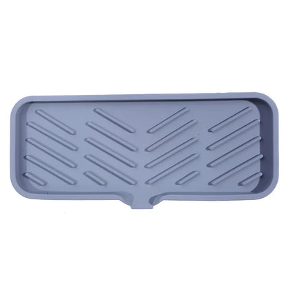 Silicone Kitchen Sink Mat & Tray – Soap Dispenser, Sponge Holder, Splash-Proof Drying & Counter Storage