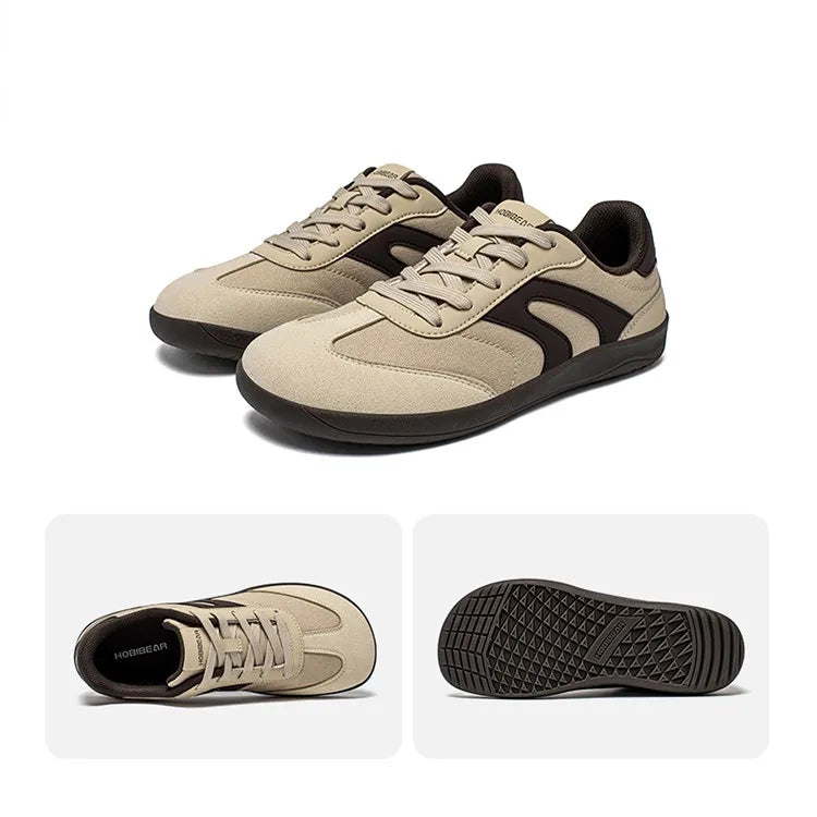 HOBIBEAR Unisex Barefoot Sneakers — Wide-Toe Minimalist Zero Drop Lace-Up Casual Shoes, Non-Slip for Men & Women