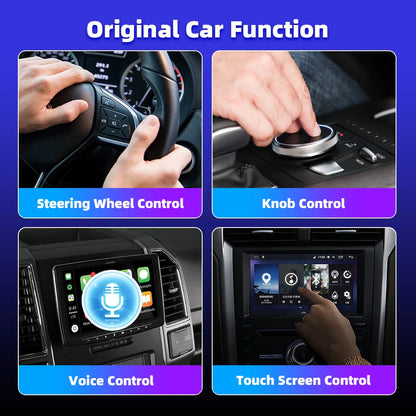 EKIY Mini CarPlay Smart Box - Wireless Android Auto Adapter & Apple Dongle for Volkswagen, Toyota, Peugeot, Volvo | Plug & Play