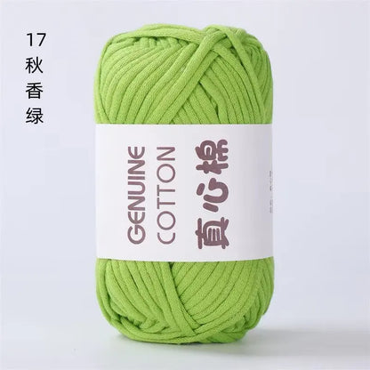 50g Genuine Cotton Yarn - Easy-to-Use Crochet Yarn for Beginners, Hand Knitting & DIY Projects (Scarves, Blankets, Hats, Clothes)