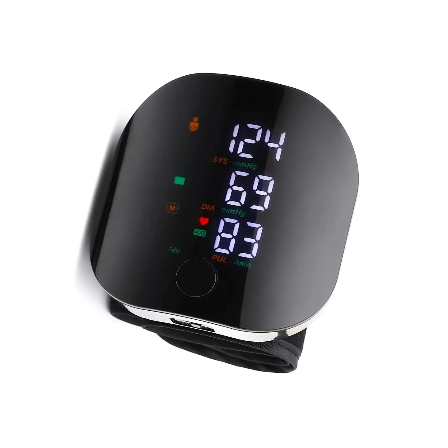 LED Rechargeable Wrist Blood Pressure Monitor – English, Russian, Portuguese, Spanish Voice Broadcast Tonometer
