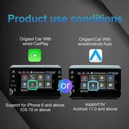 2025 2-in-1 Wireless CarPlay AI Box – Convert Wired CarPlay to Wireless with Android Auto, Plug and Play