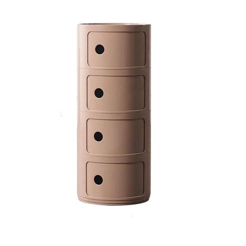 Nordic Round Bedside Table – Mini 2/3/4/5 Layer Cute Storage Cabinet, Creative Living Room & Bedroom Furniture