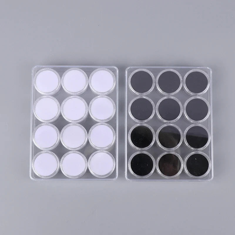 Transparent Round Gemstone Display Box – Jewelry, Gems, Loose Diamond Storage Container with Lid