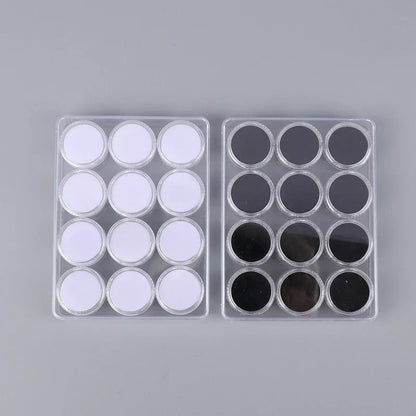 Transparent Round Gemstone Display Box – Jewelry, Gems, Loose Diamond Storage Container with Lid