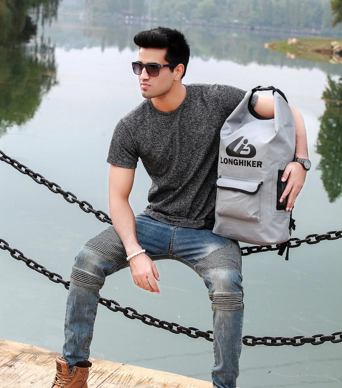 LONGHIKER Waterproof Backpack – For Diving, Rafting, Beach Tourism, Snorkeling, Swimming & Fishing