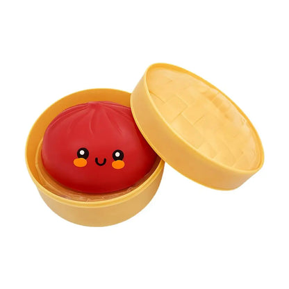 Realistic Giant Dumpling Squishy Toy – Soft TPR Bamboo Steamer Fidget Stress Relief & Creative Gift
