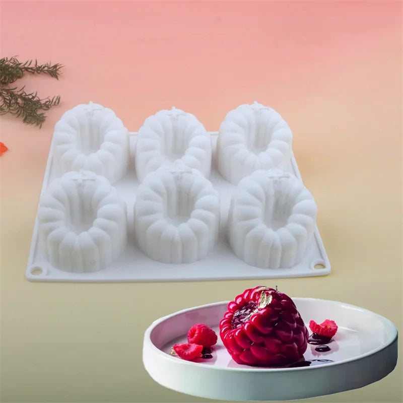 Raspberry & Strawberry Silicone Mousse Mold — Chocolate, Fondant & Dessert Baking Tool for Home & Bakery