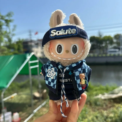 Mini Plush Doll Clothes — Kpop EXO Labubu V1 V2 Idol Outfit | Pit Strip Climbing Suit Accessories | Doll Clothing Gift