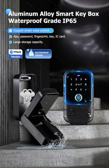 TTlock Smart Key Lock Box – Wireless Digital Code & Bluetooth Key Safe, App-Controlled Electronic Key Box for Home or Host