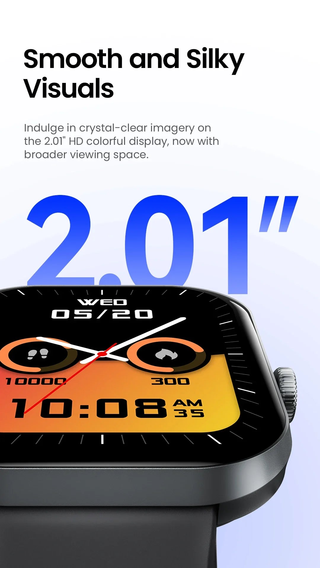 HAYLOU Watch S6 Smartwatch — 2.01" HD Display, Bluetooth Voice Calls, IP68 Waterproof Fitness Tracker