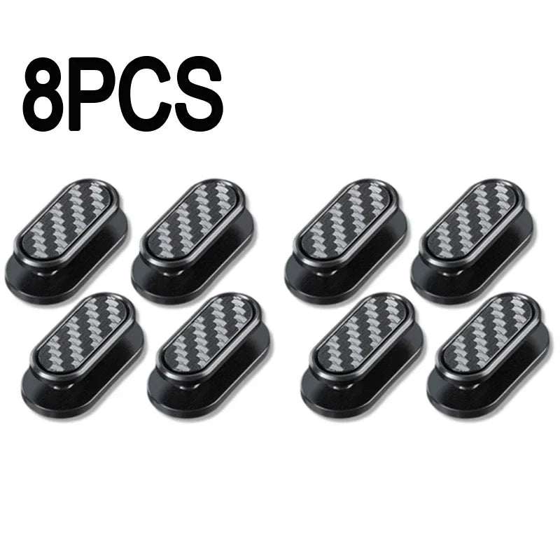 Car Invisible Small Hooks – Carbon Fiber Self-Adhesive Dashboard Wall Hook for USB Cable, Headphones, Keys, Car Interior Organizer