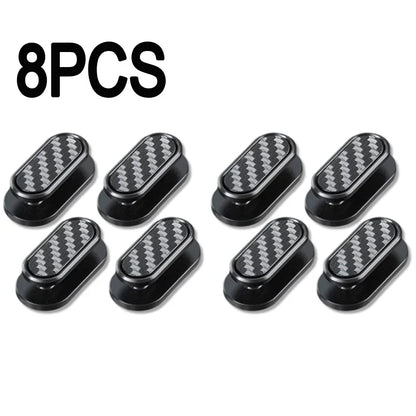Car Invisible Small Hooks – Carbon Fiber Self-Adhesive Dashboard Wall Hook for USB Cable, Headphones, Keys, Car Interior Organizer