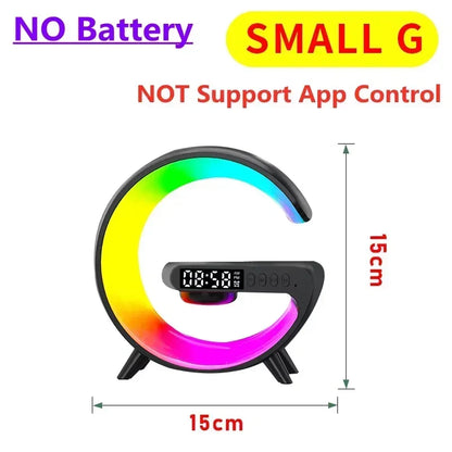 Multifunction Wireless Charger Pad — Stand, Speaker, TF Card, RGB Night Light, Fast Charging Station for iPhone 16/15, Samsung, Xiaomi, Huawei