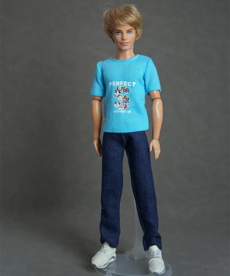 30cm Male Anime Doll Clothes – 1/6 BJD Fashion Casual Suit for KEN Dolls, DIY Reborn Toy Accessories & Gifts