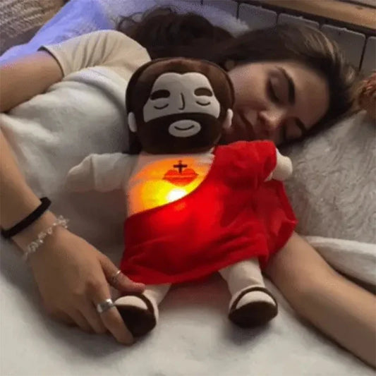 Breathing Jesus Plush Toy for Babies – Soothing Doll with Four-Gear Music Adjustment, Sleep Companion & Christmas Gift
