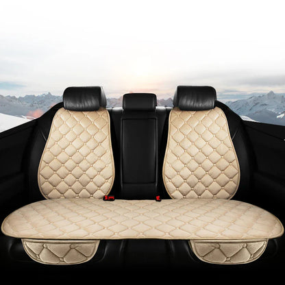Universal Winter Warm Car Seat Cover Protector Set – 3-Piece Rear Seat Cushion Auto Interior Protection for Cars, SUVs & Vans