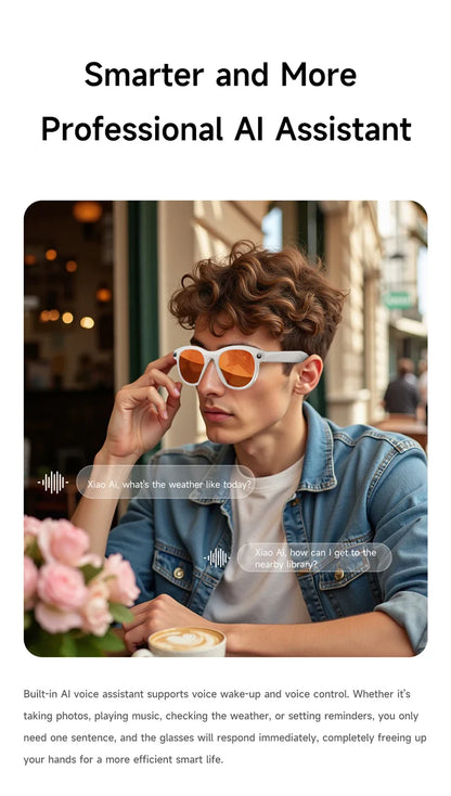 ViVO 8K AI Smart Glasses – HD Color-Changing, 1200MP Camera, ChatGPT, Translate, Bluetooth Calls, Voice Assistant & Music Control 2026