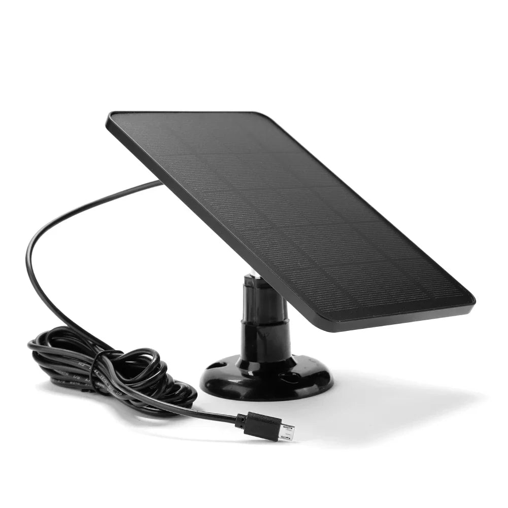 10W 5V Solar Panel Charger – 2 in 1 Micro USB & Type-C for Security Cameras & Small Home Light Systems