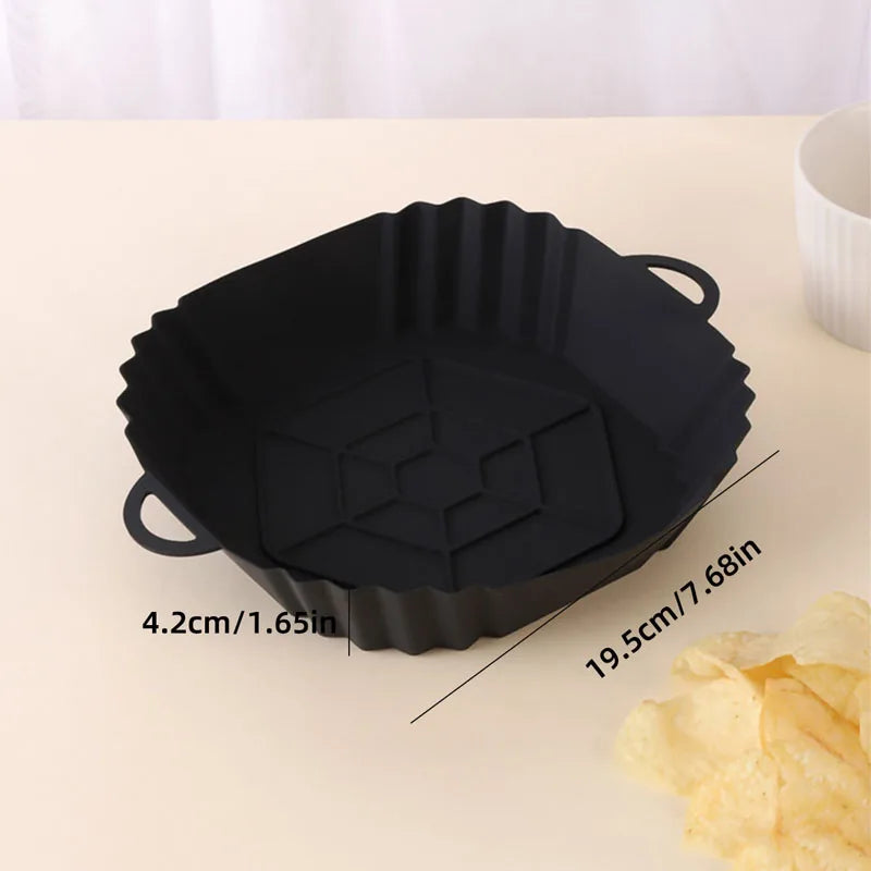 Reusable Silicone Air Fryer Liners Food Safe Non-Stick Pot for Air Fryer Basket Accessories