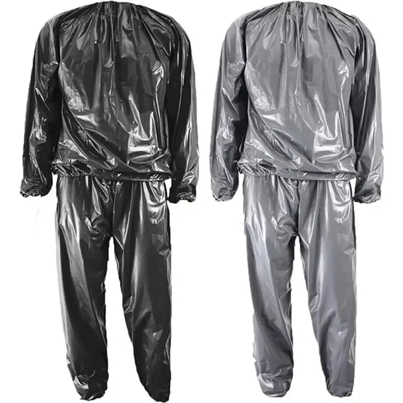 PVC Sauna Suit for Men & Women – Waterproof Anti-Rip Weight Loss Gym Fitness Workout Sportswear