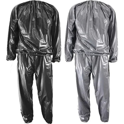 PVC Sauna Suit for Men & Women – Waterproof Anti-Rip Weight Loss Gym Fitness Workout Sportswear
