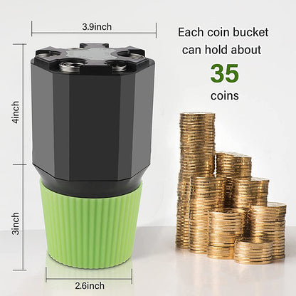 Car Piggy Bank – Large Capacity Plastic Coin Storage Box, Euro & Dollar Organizer, Kids Toy Gift Wallet