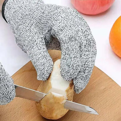 Level 5 HPPE Anti-Cut Gloves – Kitchen, Gardening, and Glass Cutting – Wear-Resistant Knitted Gloves for Anti-Thorn Protection